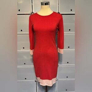 Coral Dress with Pink Accents